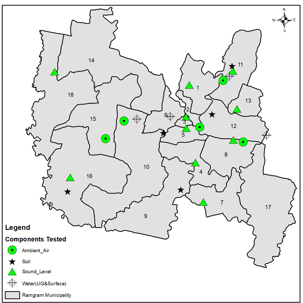 study area for pollution monitoring, study area for emvironment monitoring